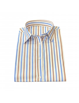 CAMICIA STRIPES AZZURRO/MORO