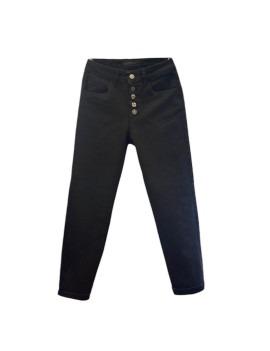 JEANS BOTTON COLOR BLACK