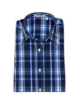 CAMICIA TARTAN BLU/AZZURRO