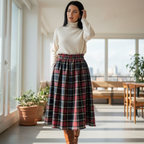 SARTORIA GONNA TARTAN VERDE