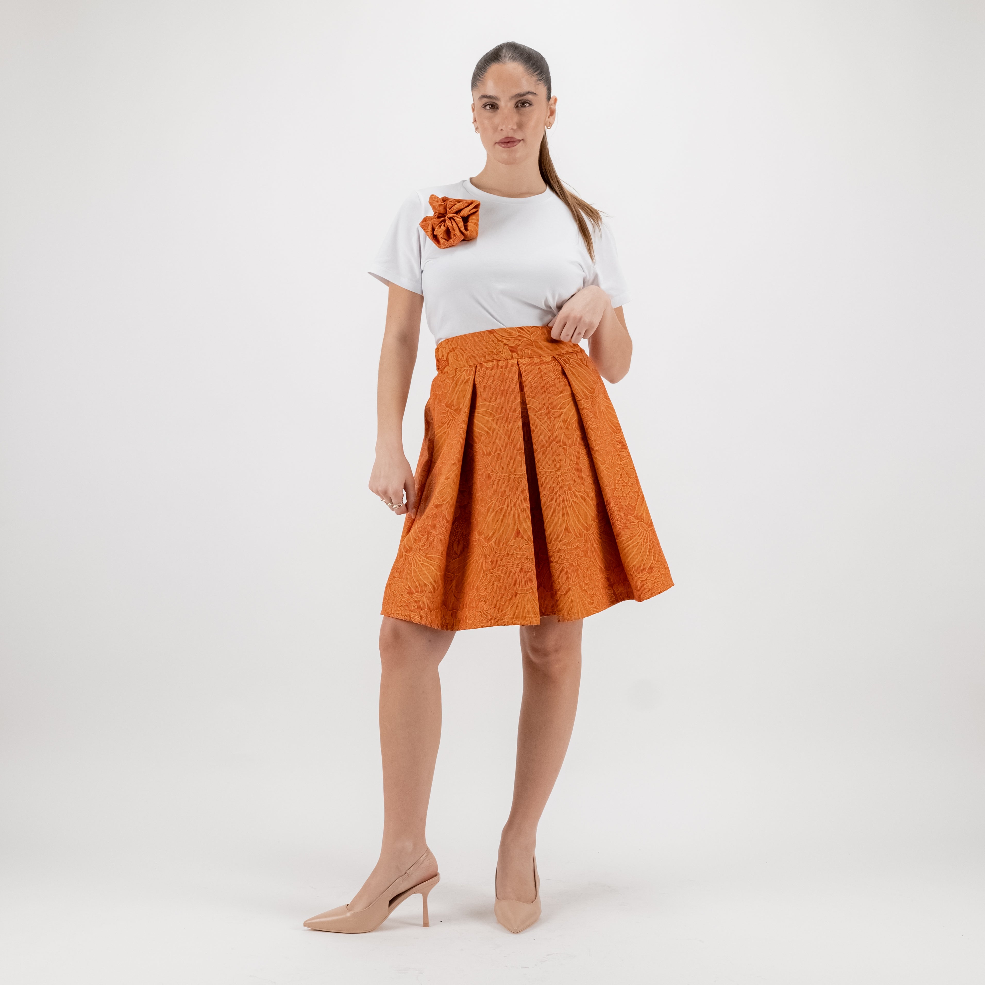 SARTORIA MINI DAMASCO ARANCIO HERMES