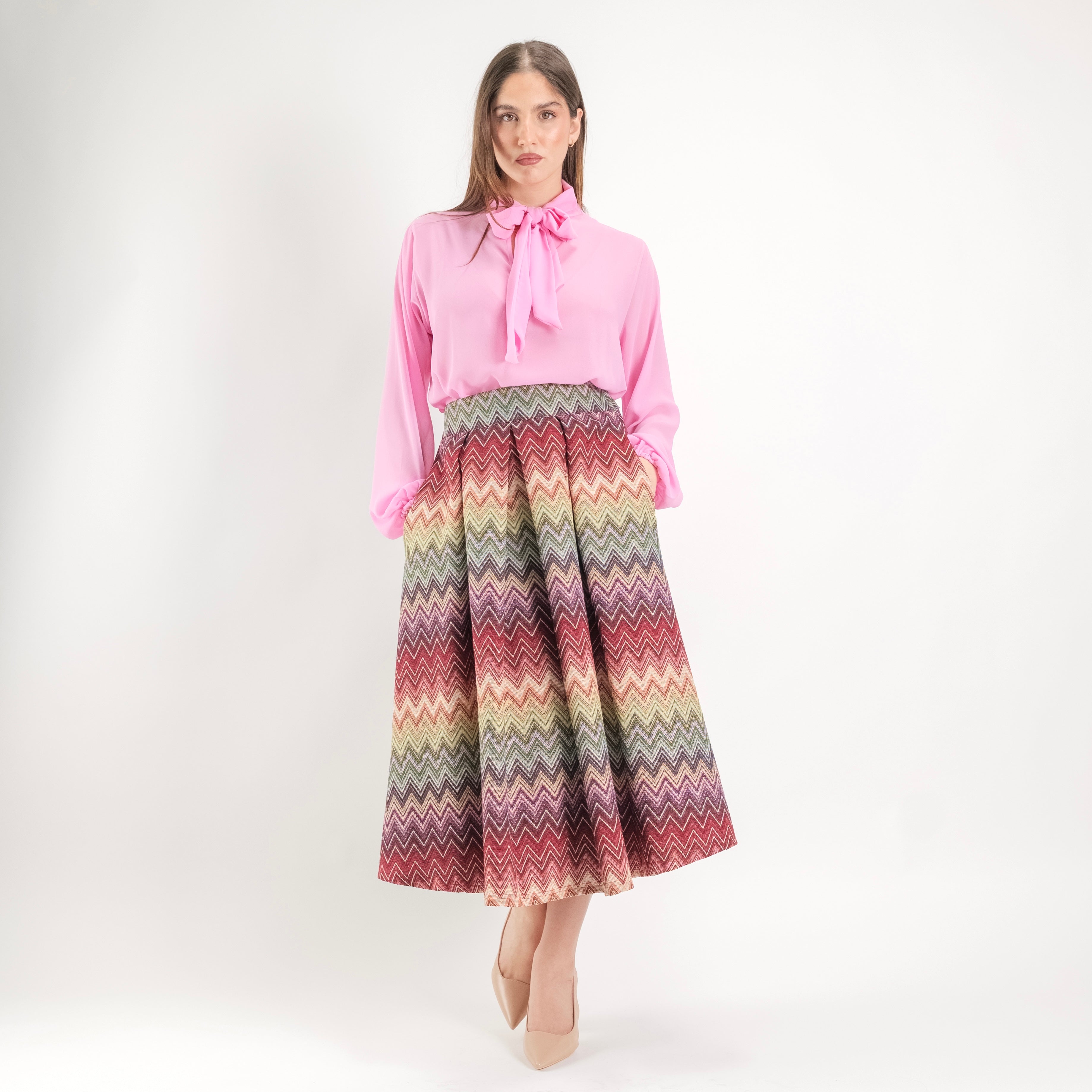 SARTORIA GONNA BROCCATO MISSONI AMARENA