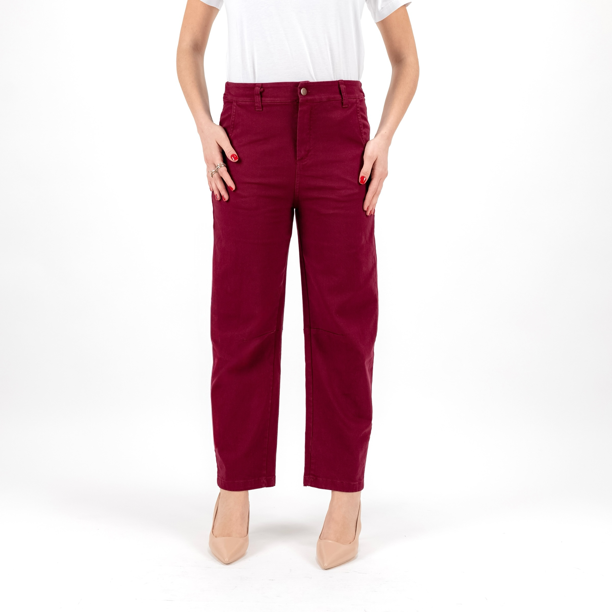 KONTATTO FW200C PANTALONE BARREL COTONE