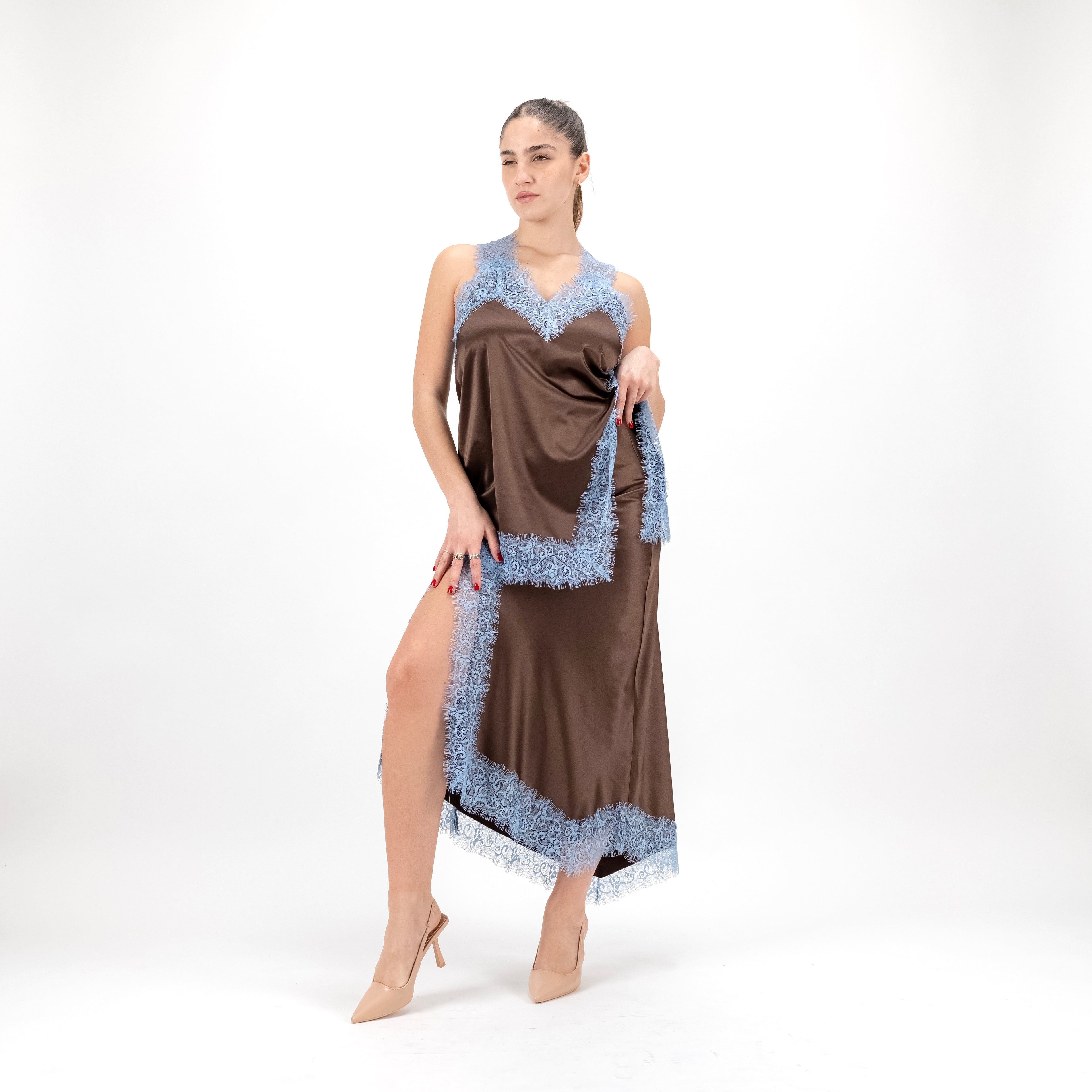 KONTATTO B6503C TOP+GONNA PIZZO