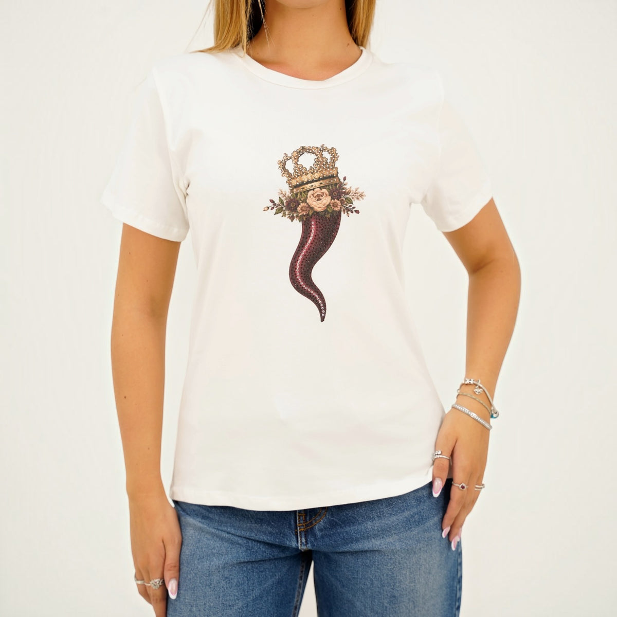 SOUTHLAB T-SHIRT HORN FLOWERS