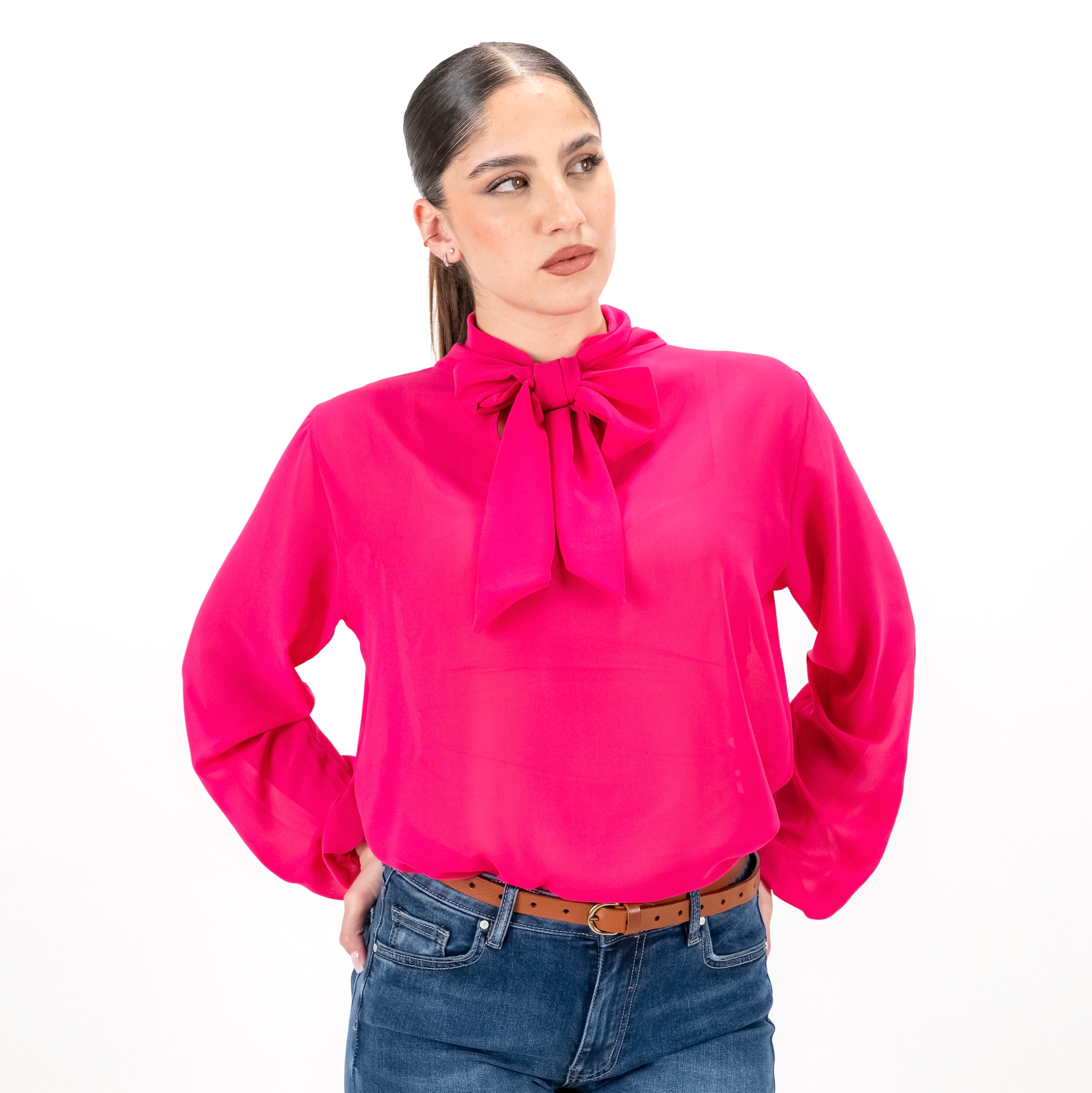 SARTORIA BLUSA FIOCCO FRAGOLA