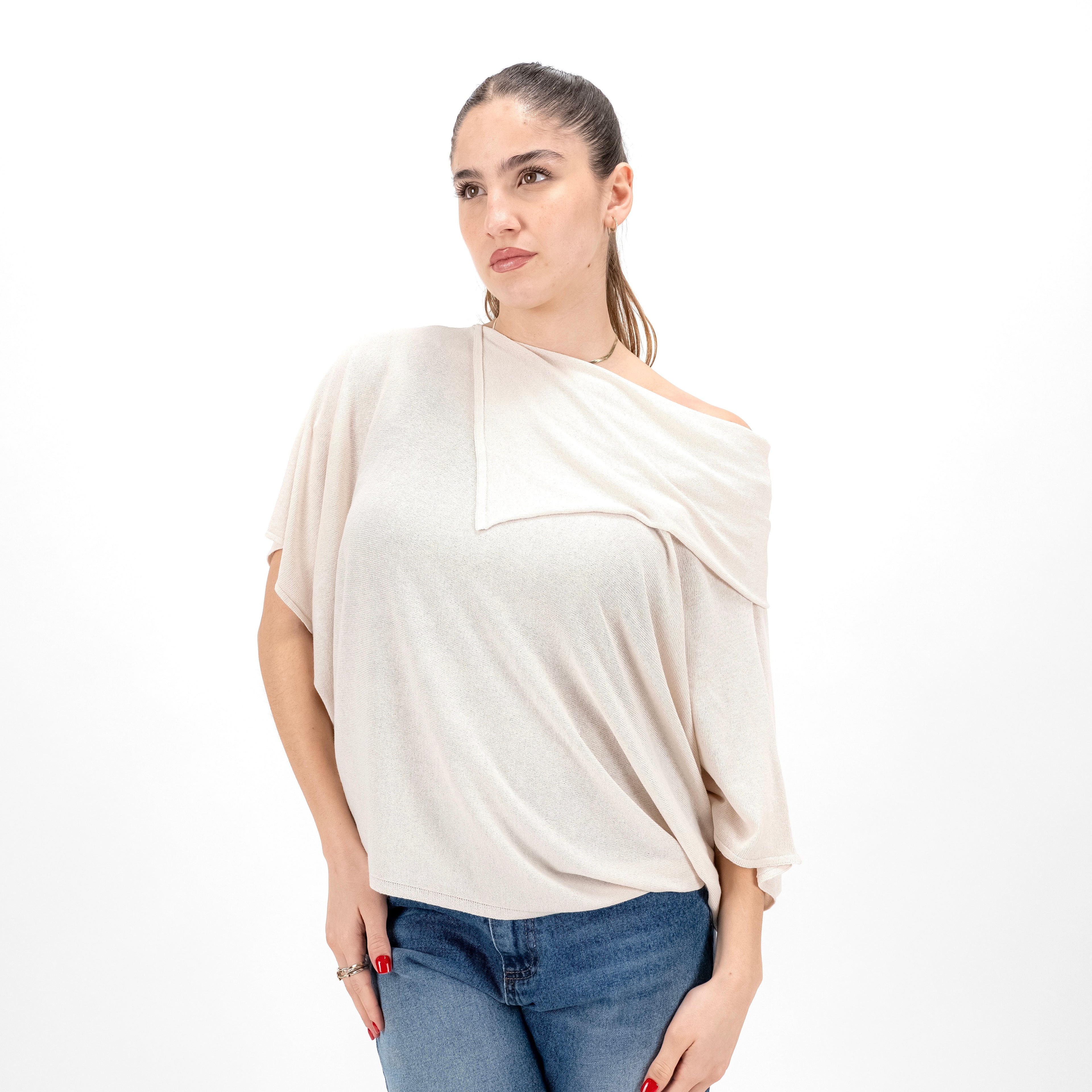 KONTATTO 3M1551C  MAGLIA OVER COLLO SCIALLATO