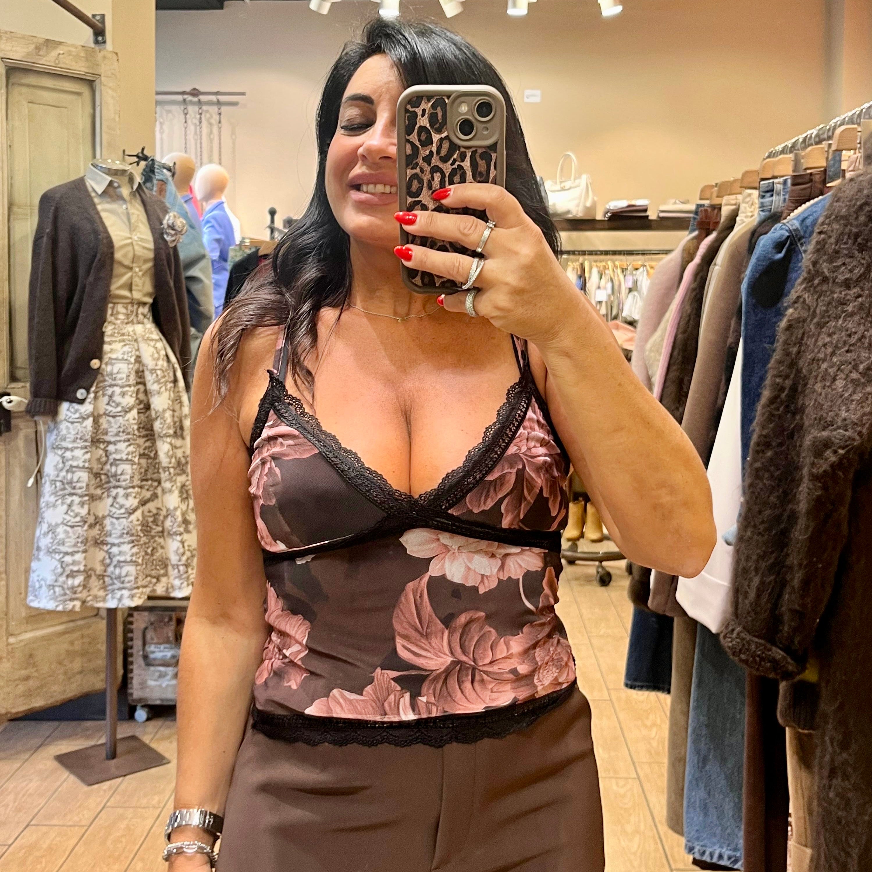 KONTATTO TOP LINGERIE MORO