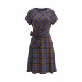 SARTORIA ABITO TARTAN NODE BLUE