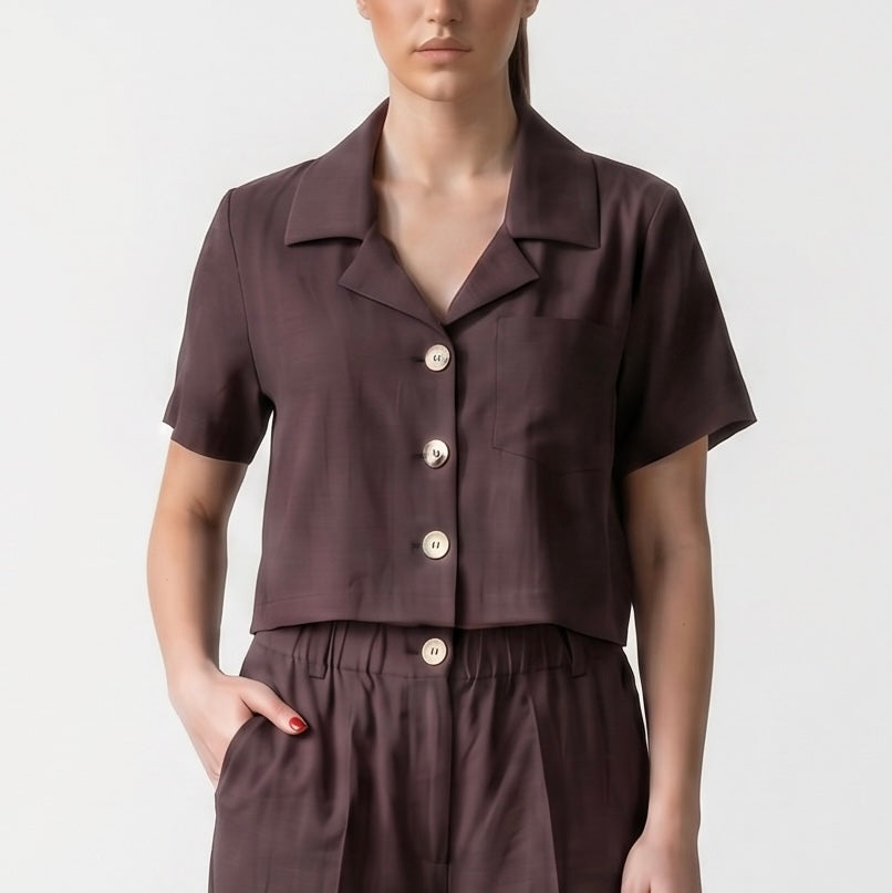 SOUTHLAB GIACCA CROP CREPE