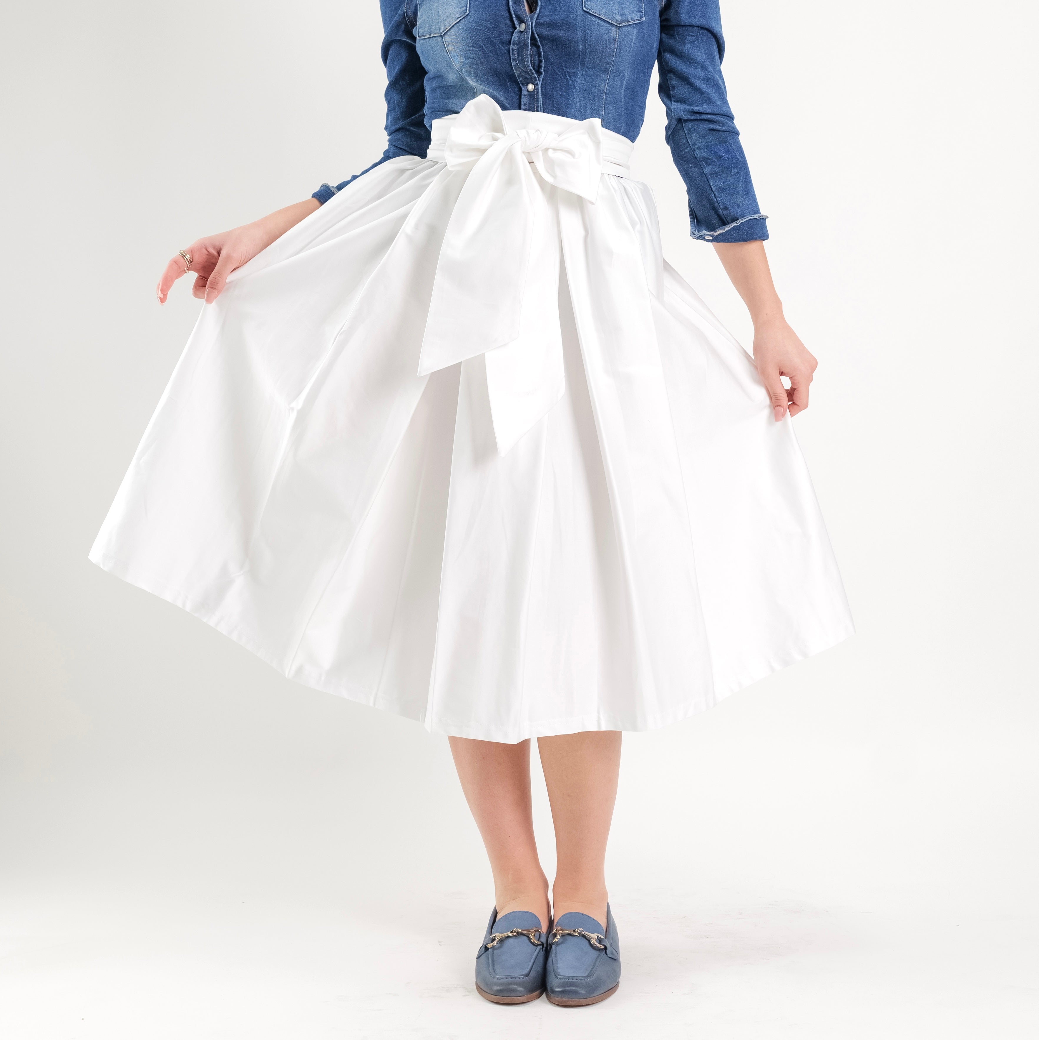 SARTORIA GONNA ECOLE BIANCO