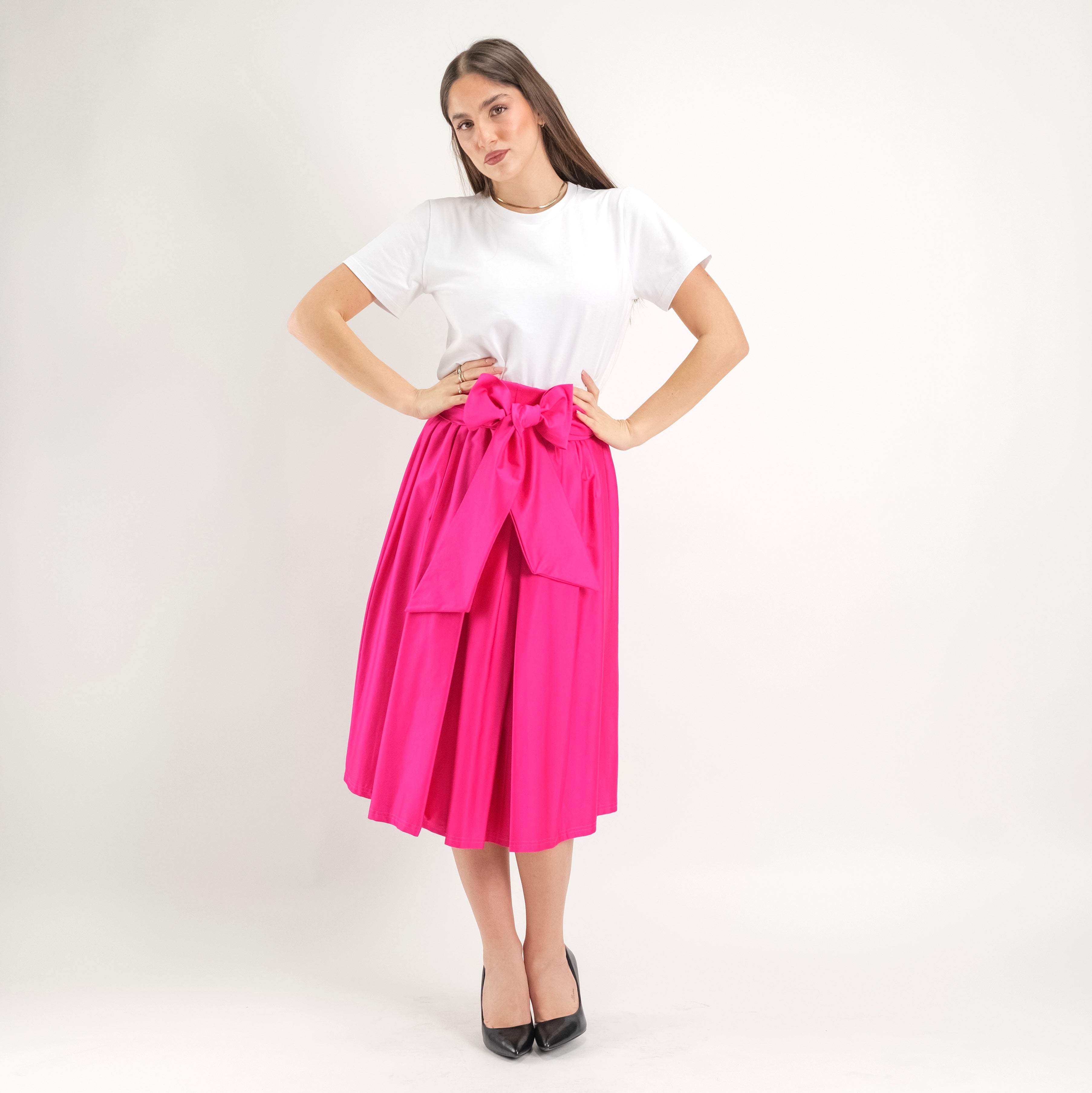 SARTORIA GONNA ECOLE FUCSIA