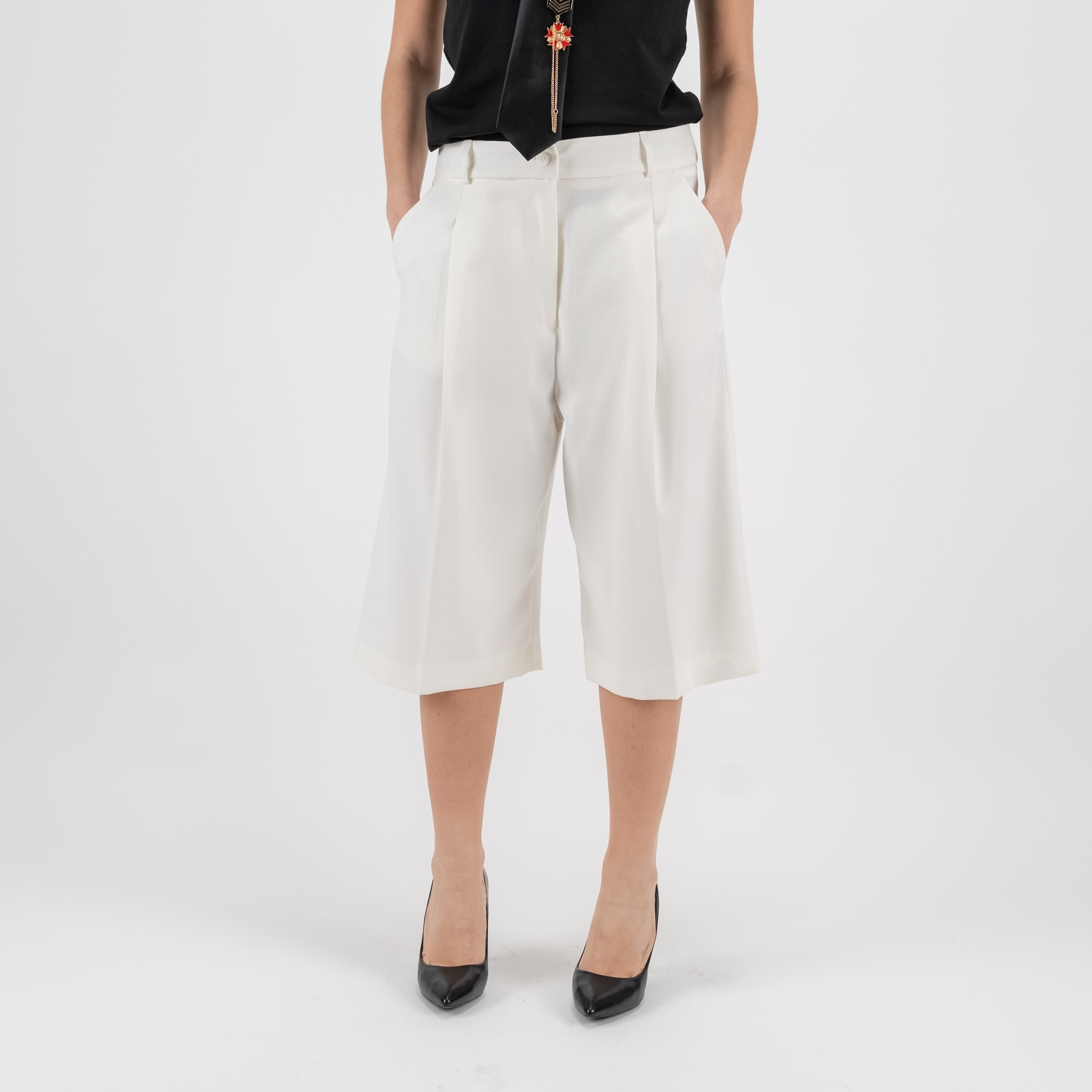 JETAIME BERMUDA WOOL PANNA