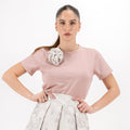 SARTORIA T-SHIRT DAMASCO AVORIO