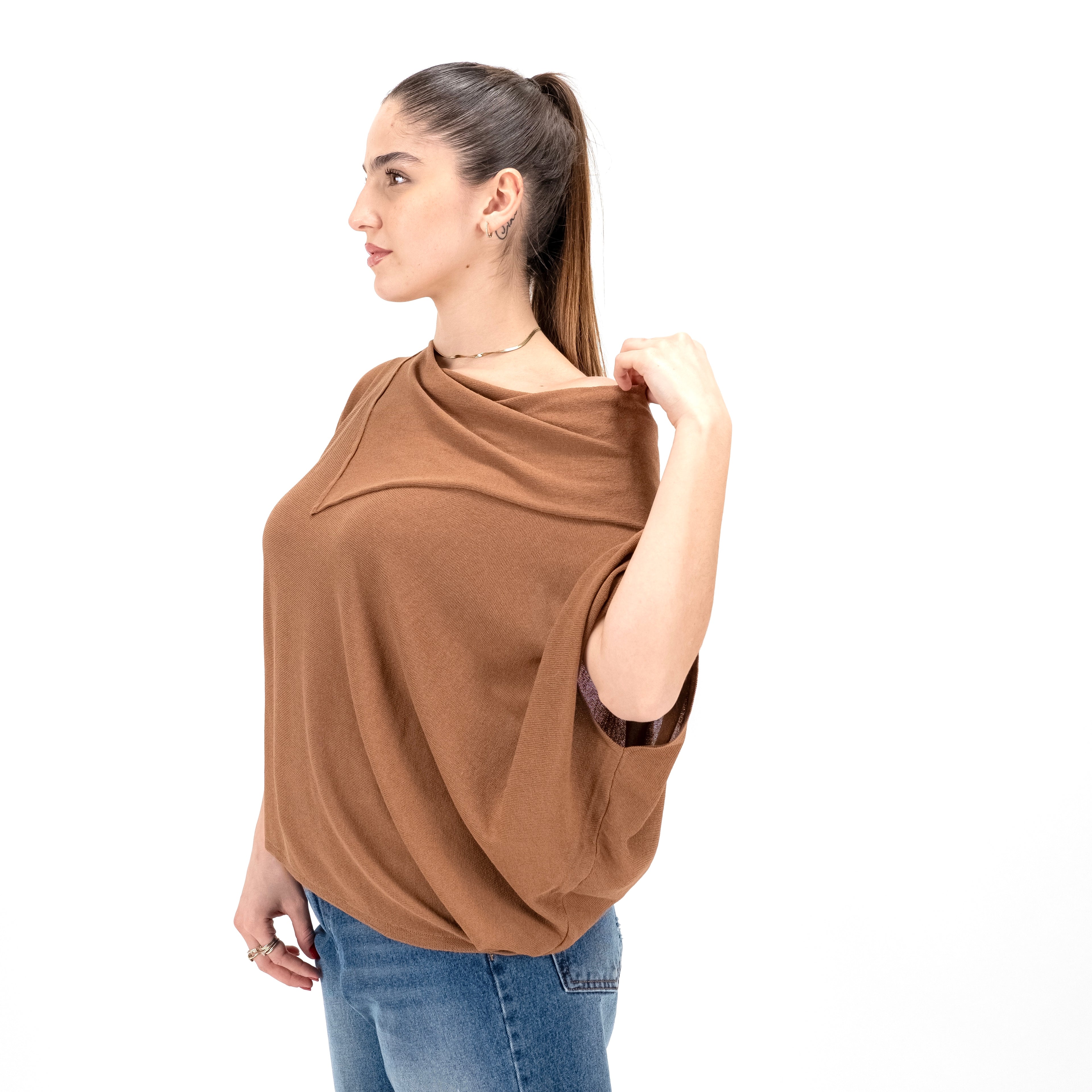 KONTATTO 3M1551C  MAGLIA OVER COLLO SCIALLATO