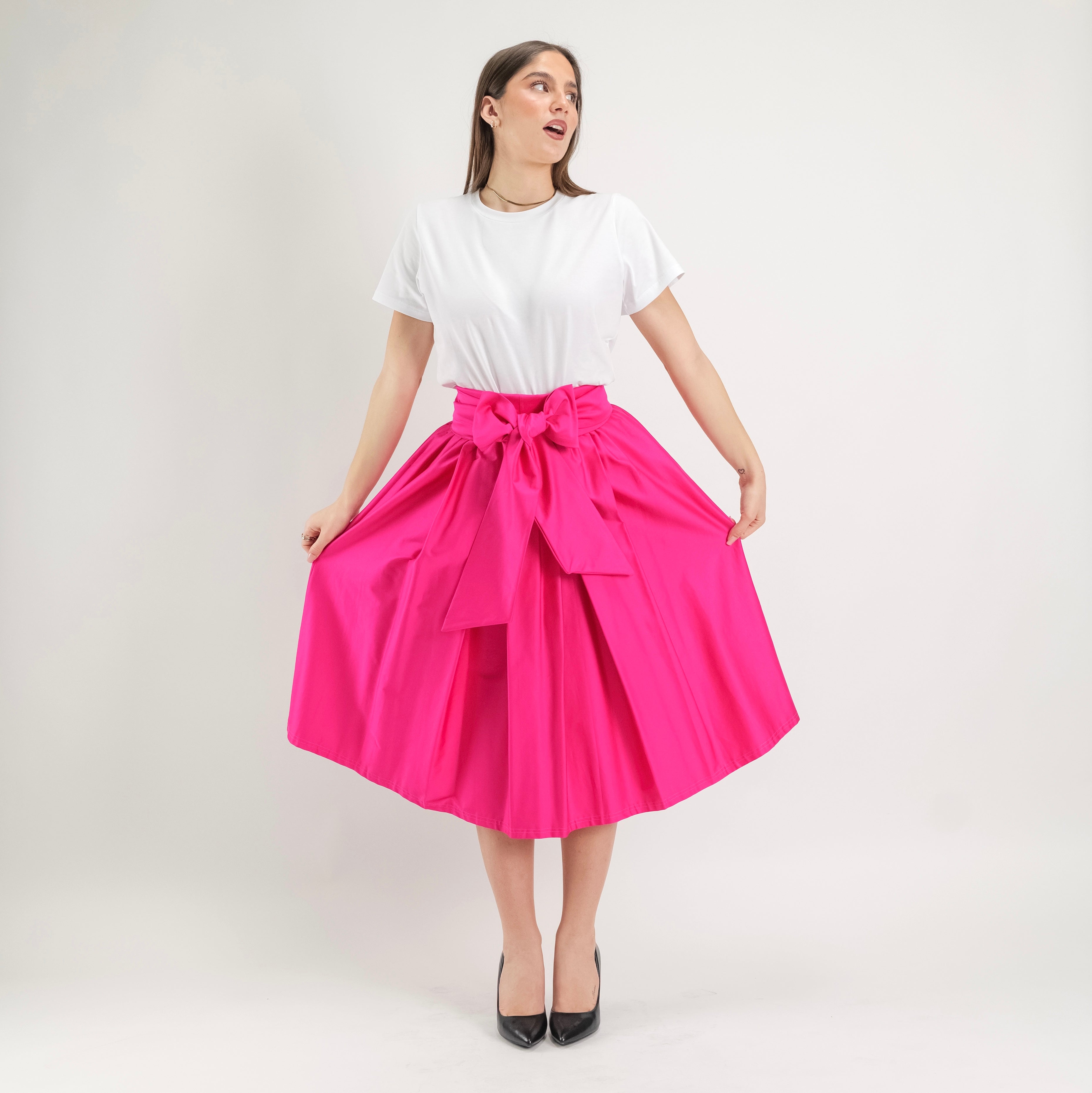 SARTORIA GONNA ECOLE FUCSIA