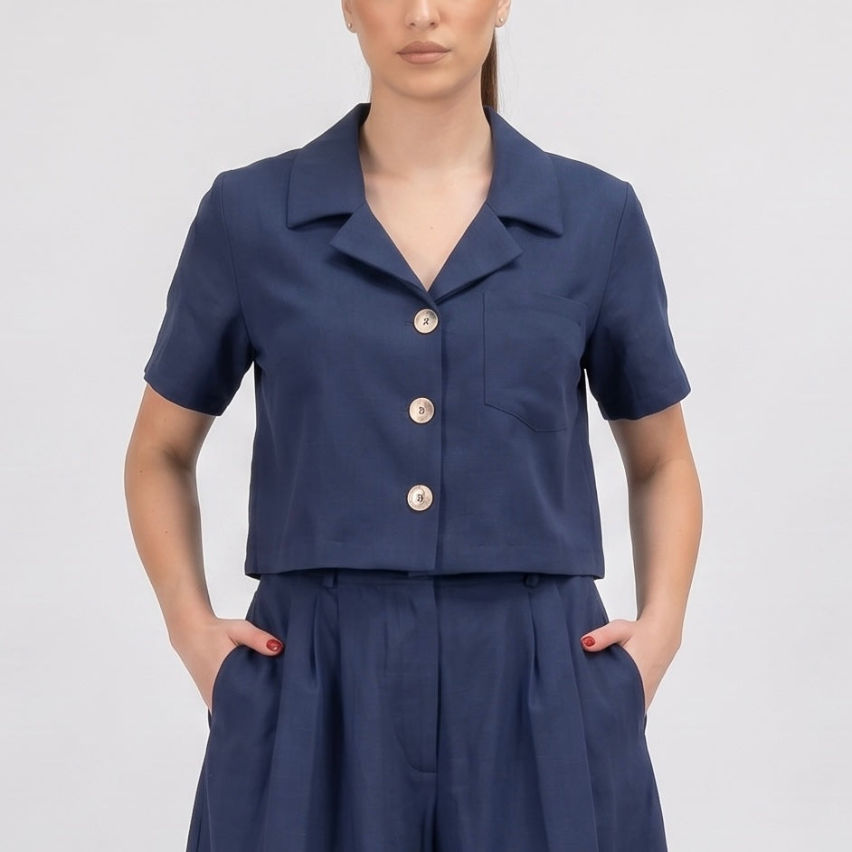 SOUTHLAB GIACCA CROP CREPE