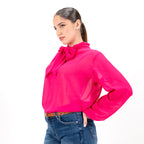 SARTORIA BLUSA FIOCCO FRAGOLA