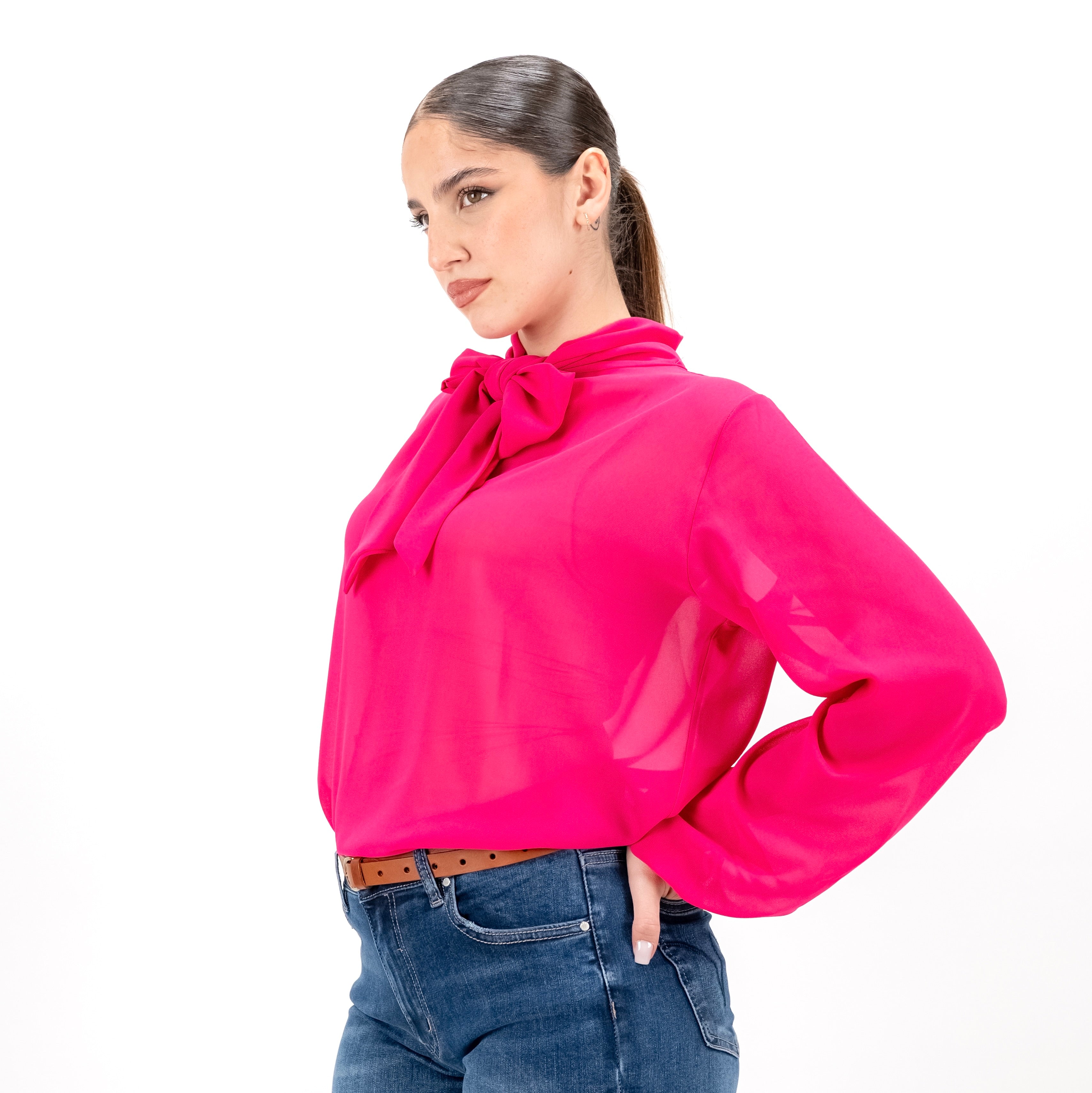 SARTORIA BLUSA FIOCCO FRAGOLA