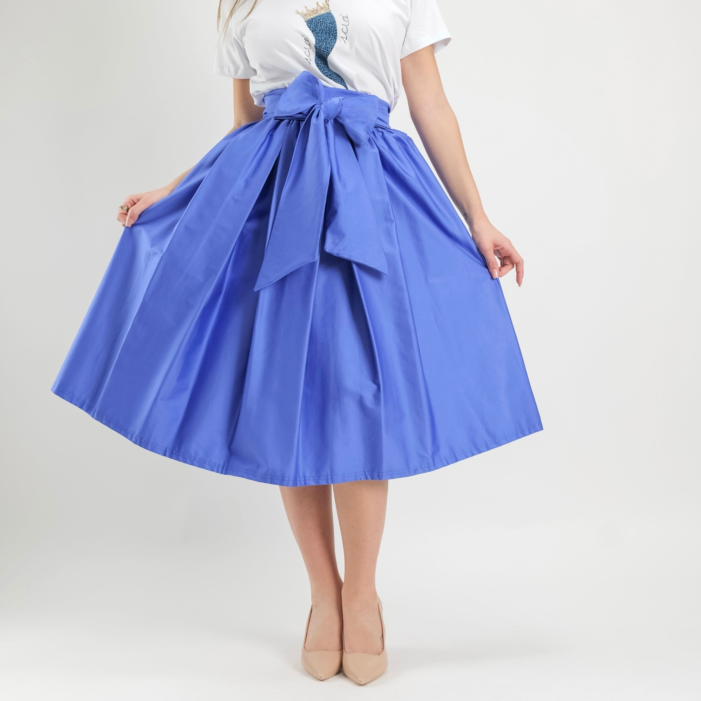 SARTORIA GONNA ECOLE BLU LAVANDA