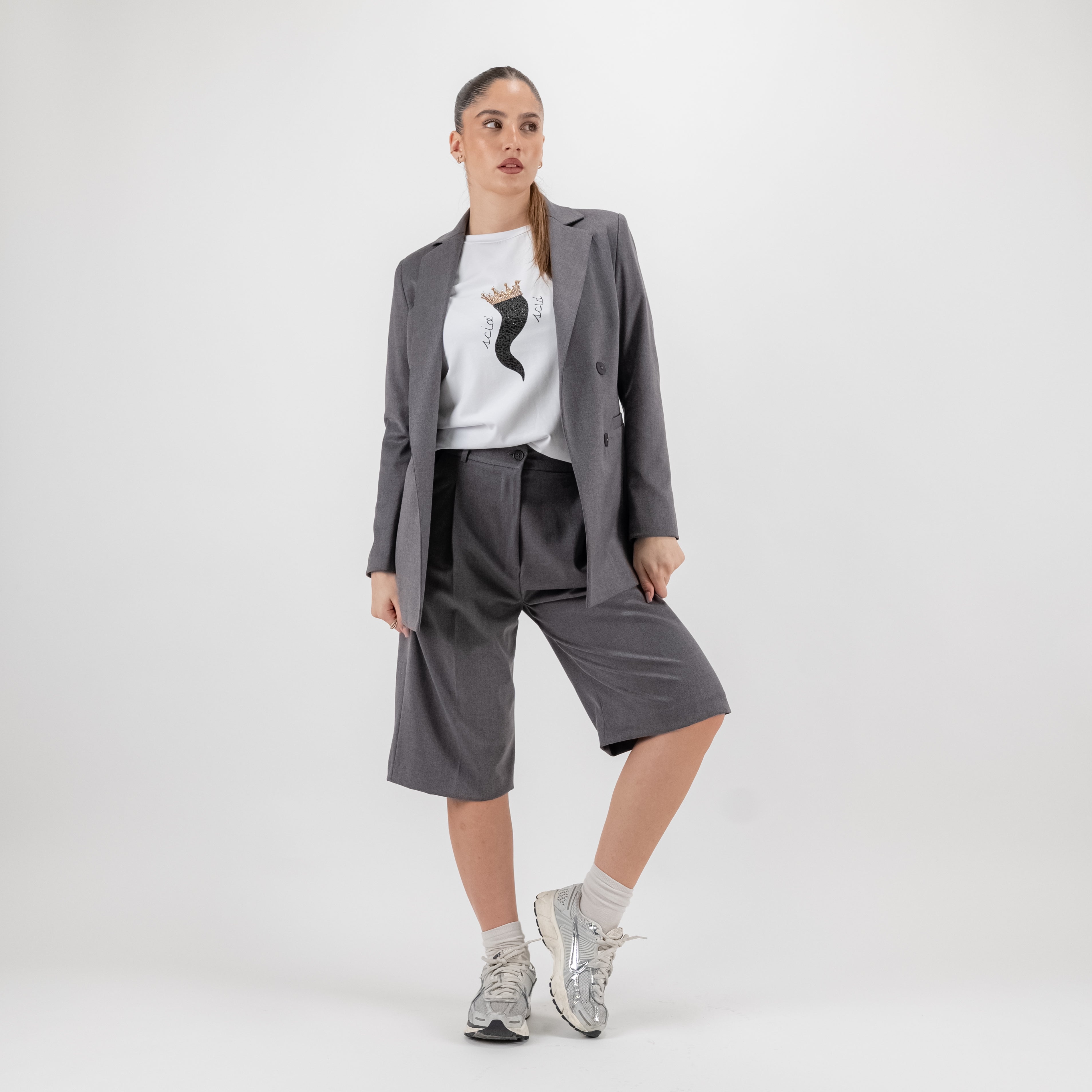 JETAIME BERMUDA WOOL GRIGIO