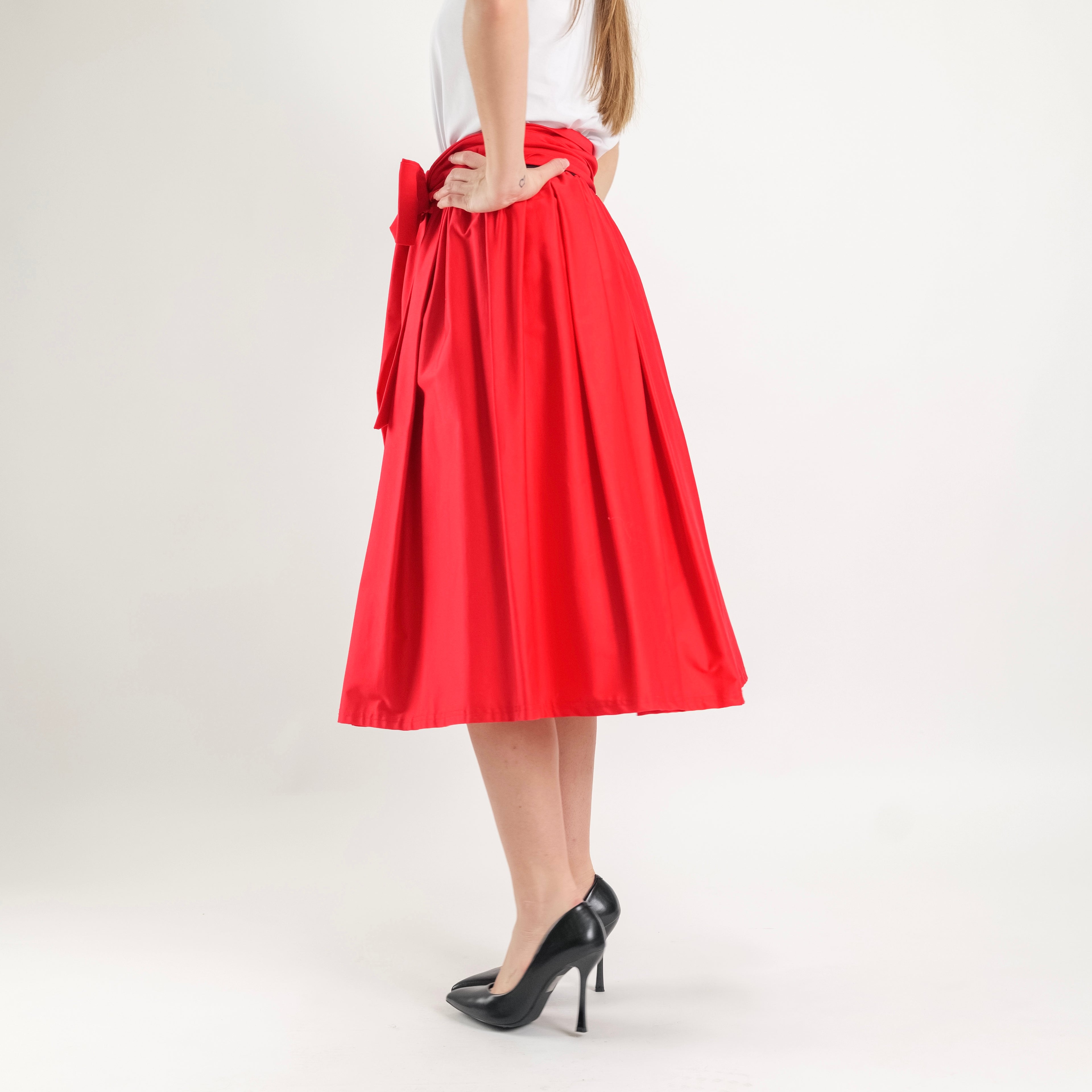 SARTORIA GONNA ECOLE ROSSO