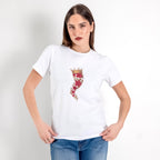 JETAIME T-SHIRT FLOWER HORN ROSSO