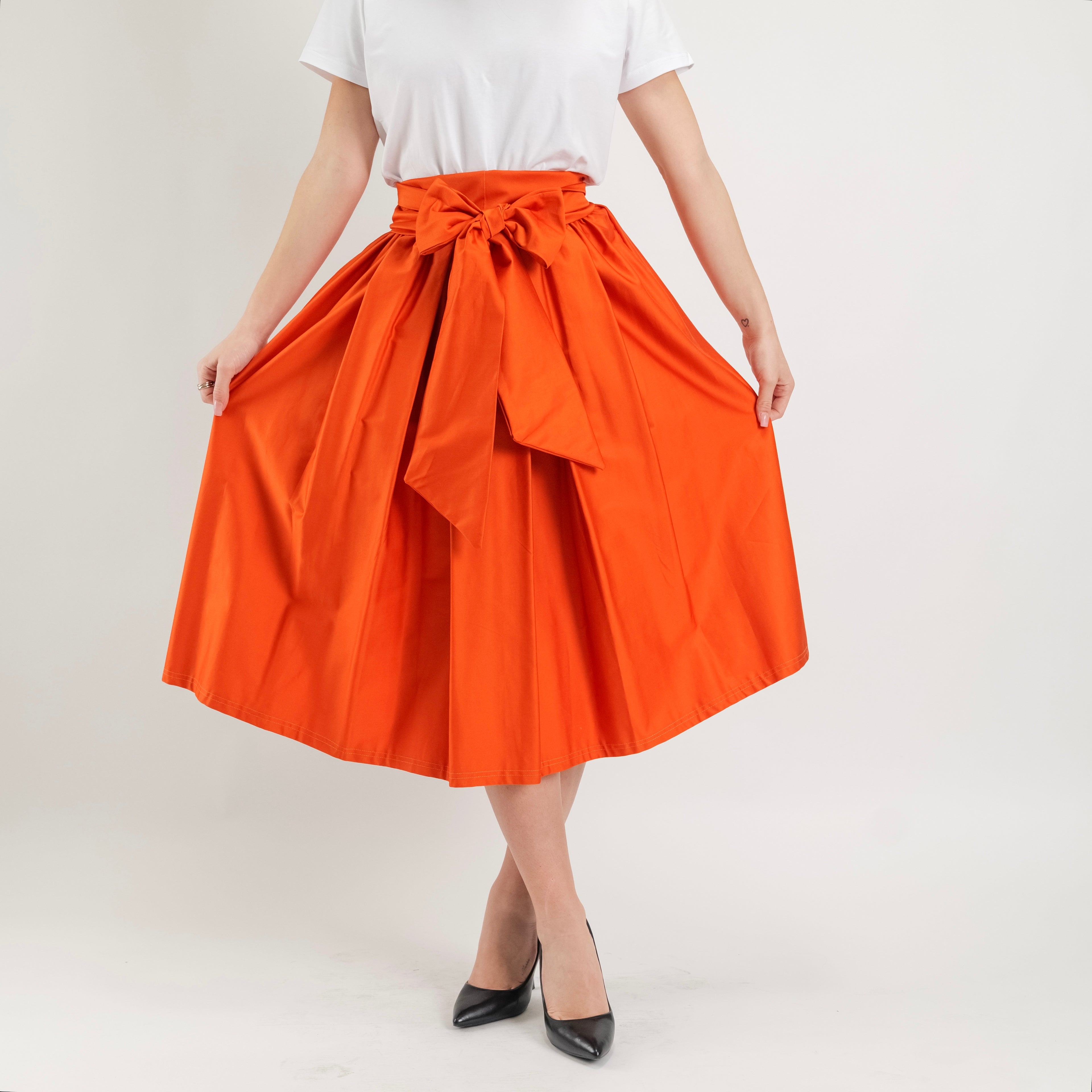 SARTORIA GONNA ECOLE ARANCIO