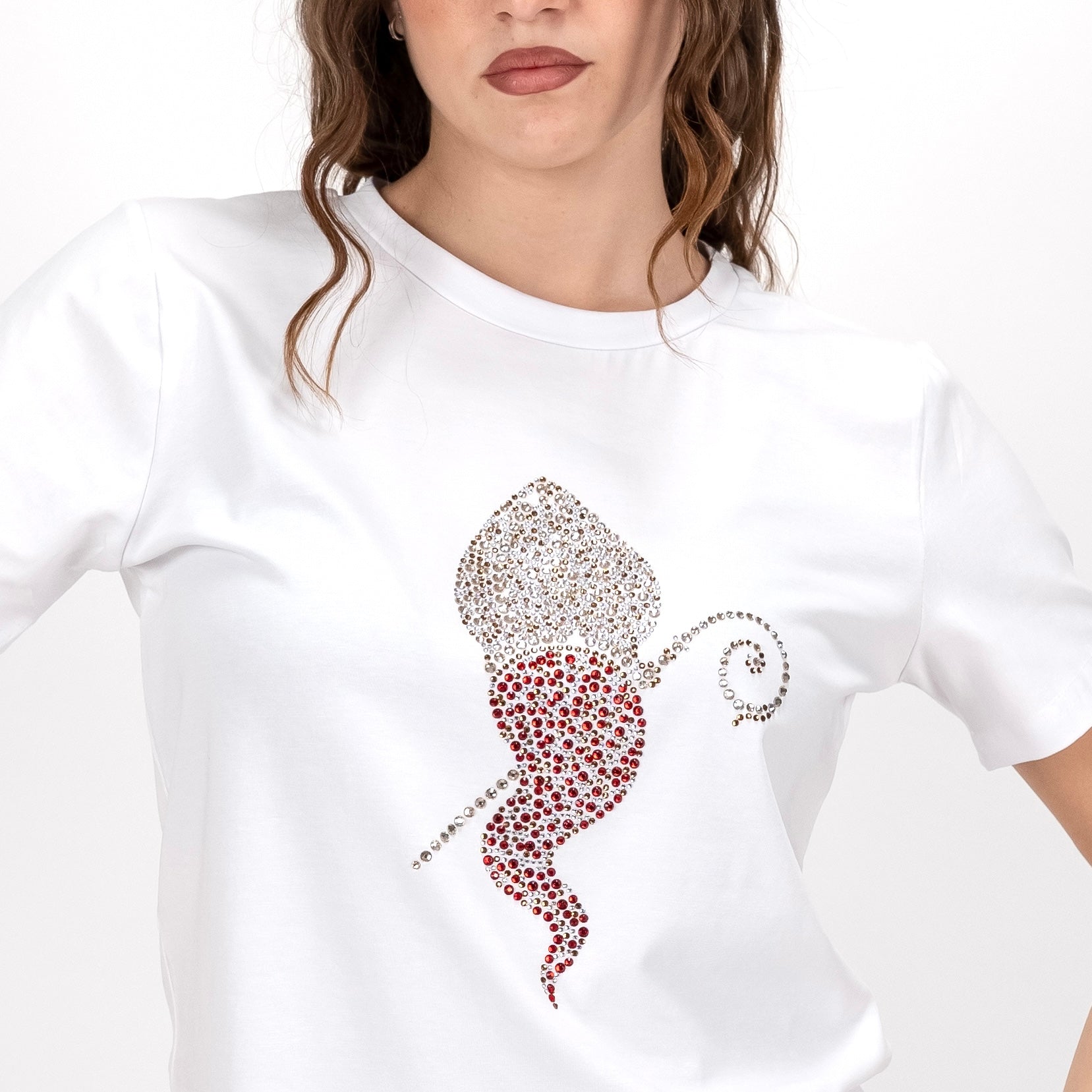 JETAIME T-SHIRT HORN STRASS SAN GENNARO