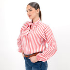 SARTORIA BLUSA FIOCCO STRIPE