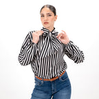 SARTORIA BLUSA FIOCCO STRIPE