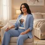 JETAIME T-SHIRT DOG COAT AZZURRO