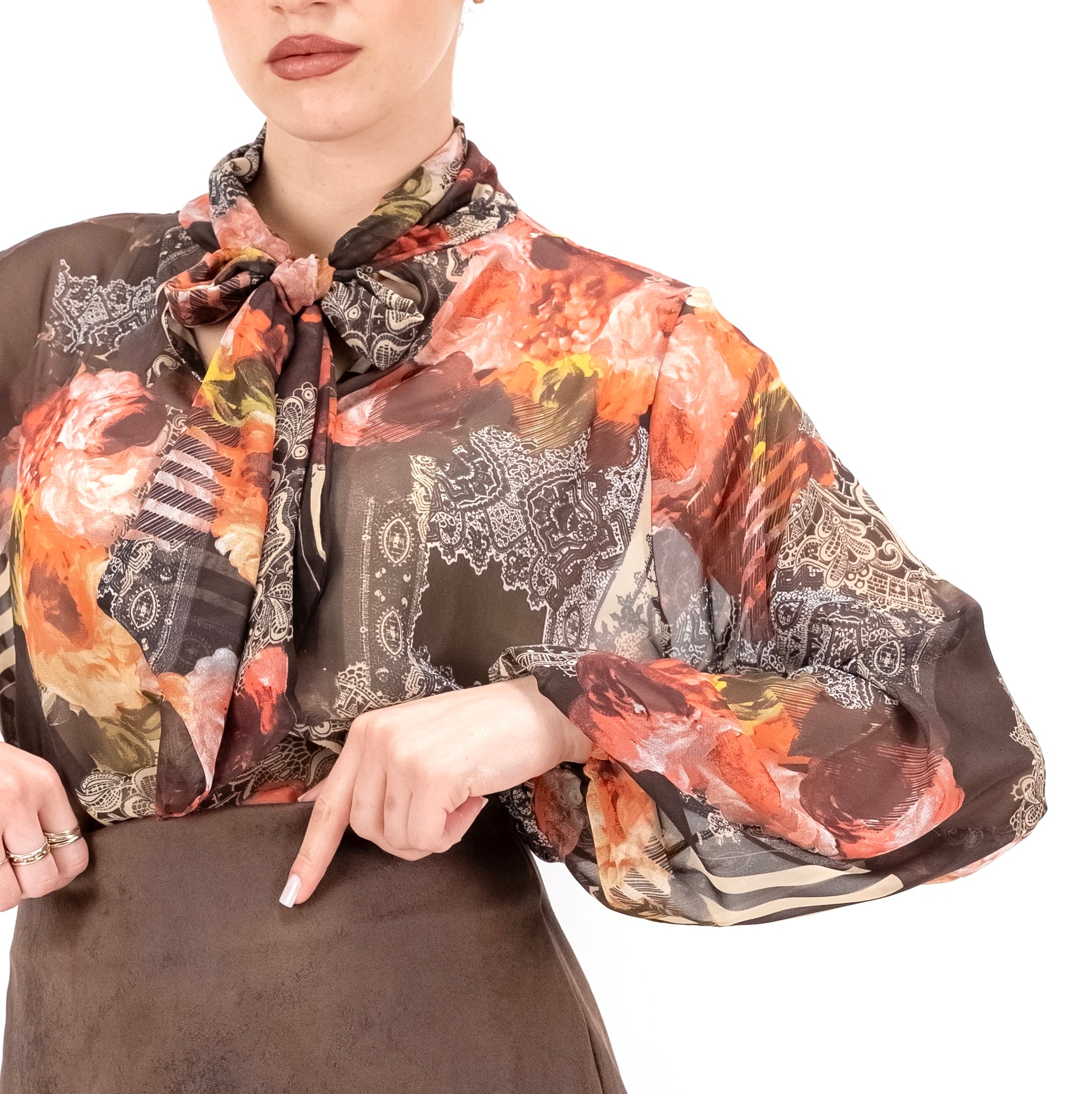 SARTORIA BLUSA FIOCCO MULTICOLOR
