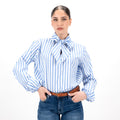 SARTORIA BLUSA FIOCCO STRIPE