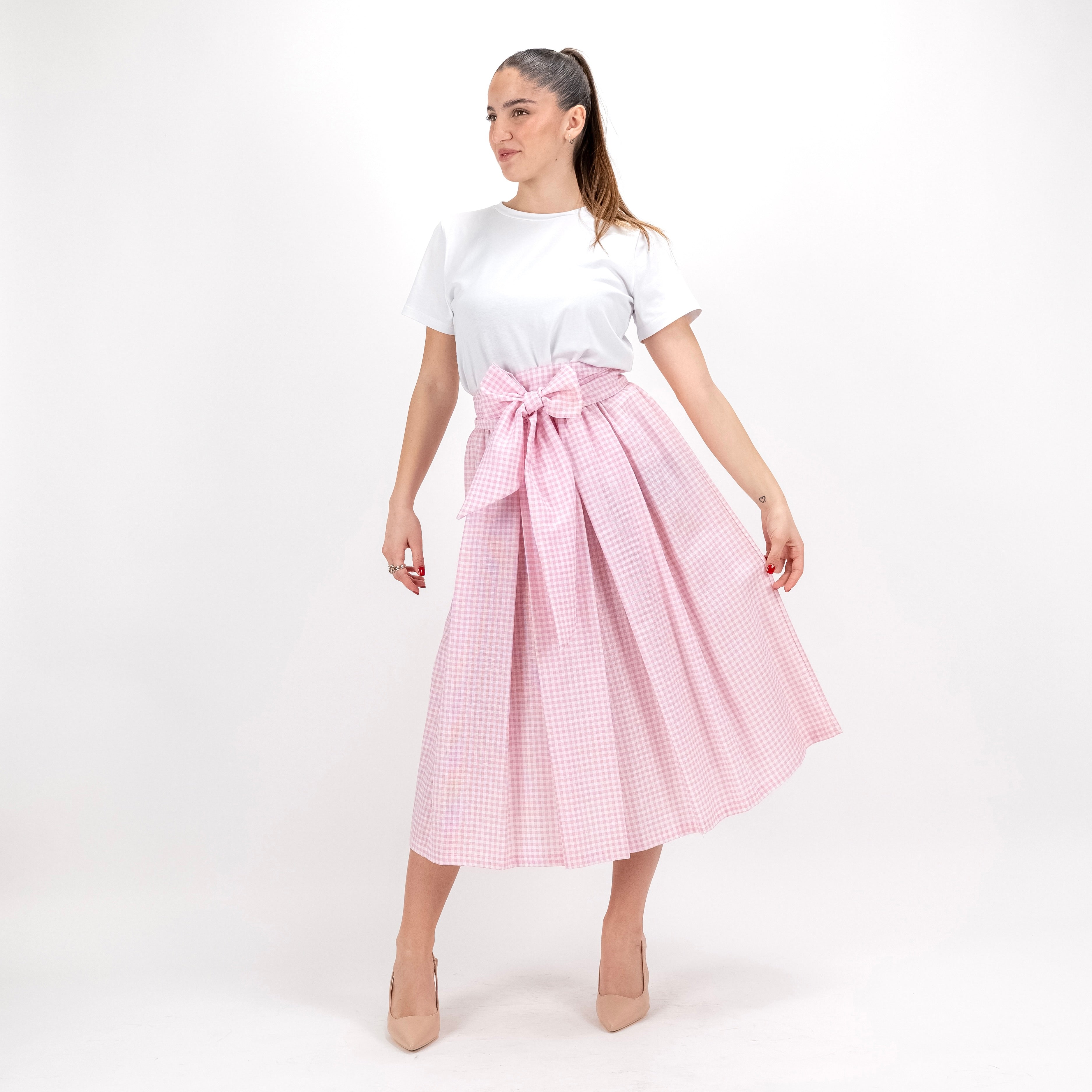 SARTORIA GONNA FIOCCO VICHY