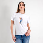 JETAIME T-SHIRT FLOWER HORN BLU