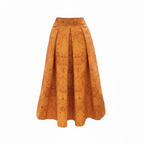 SARTORIA GONNA DAMASCO ARANCIO HERMES