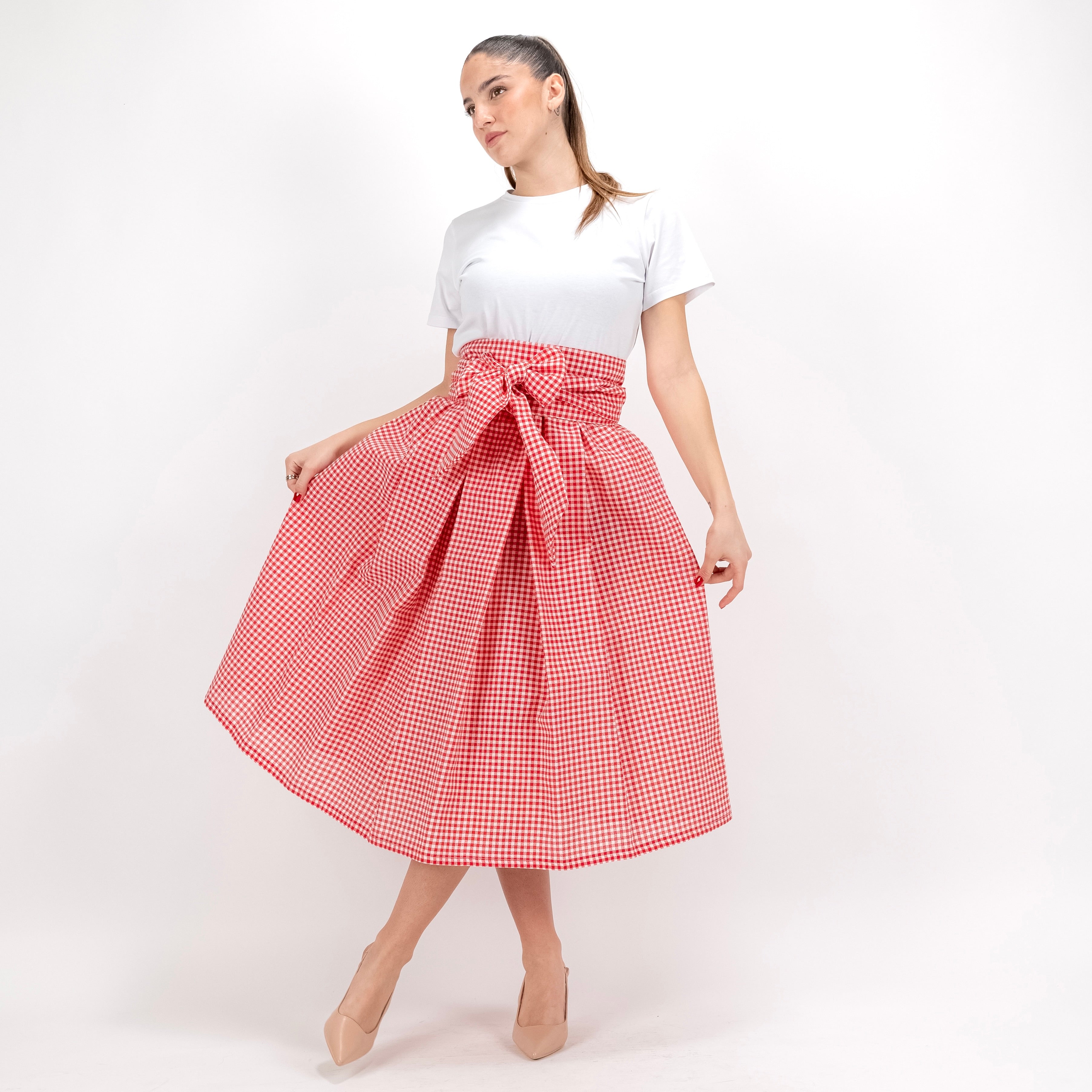 SARTORIA GONNA FIOCCO VICHY