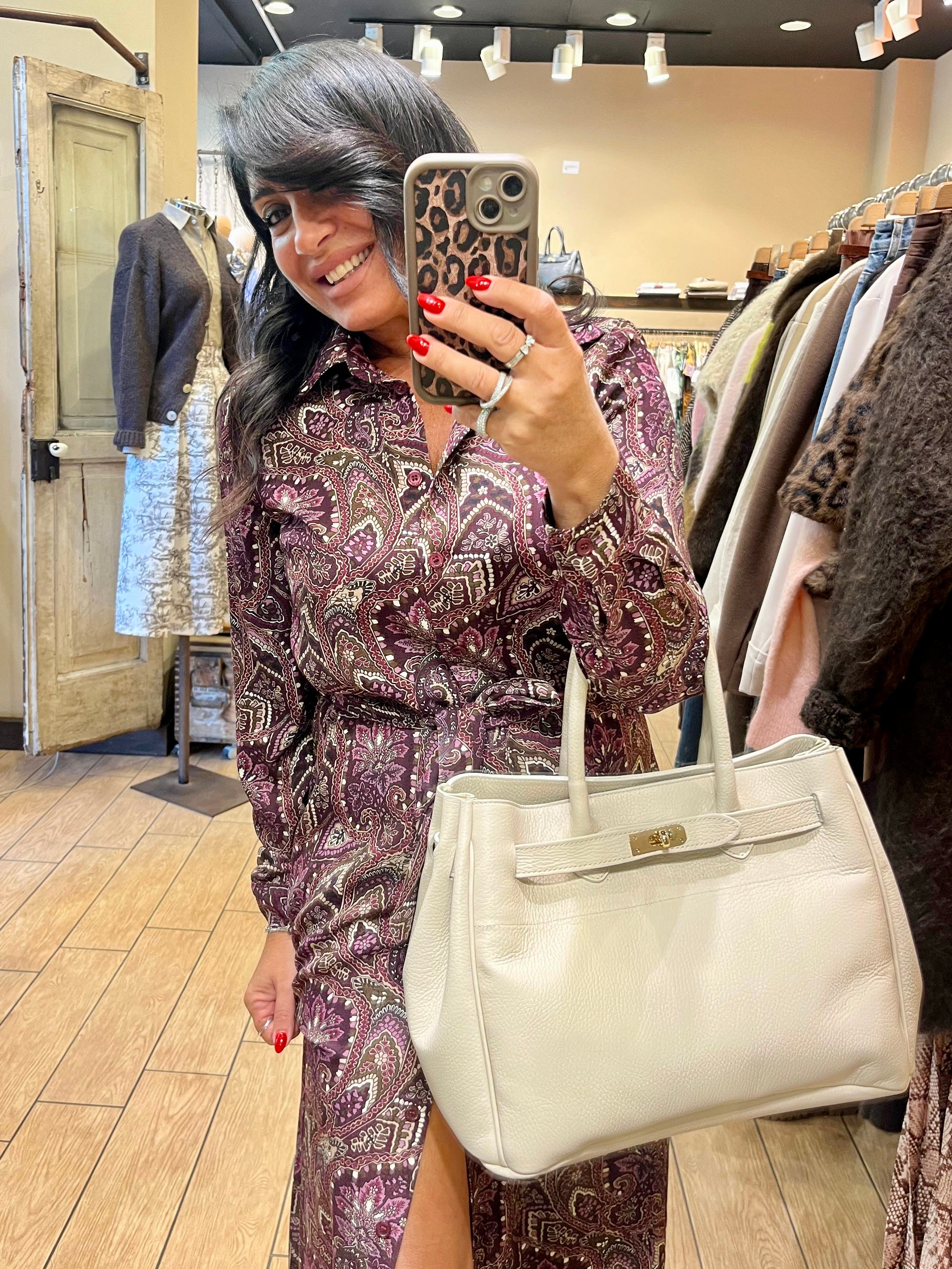 SOUTHLAB CHEMISIER CASHMERE BORDEAUX