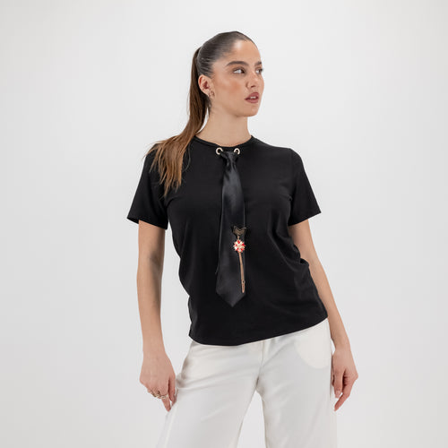 JETAIME T-SHIRT TIE&PIN  NERO
