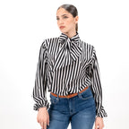 SARTORIA BLUSA FIOCCO STRIPE