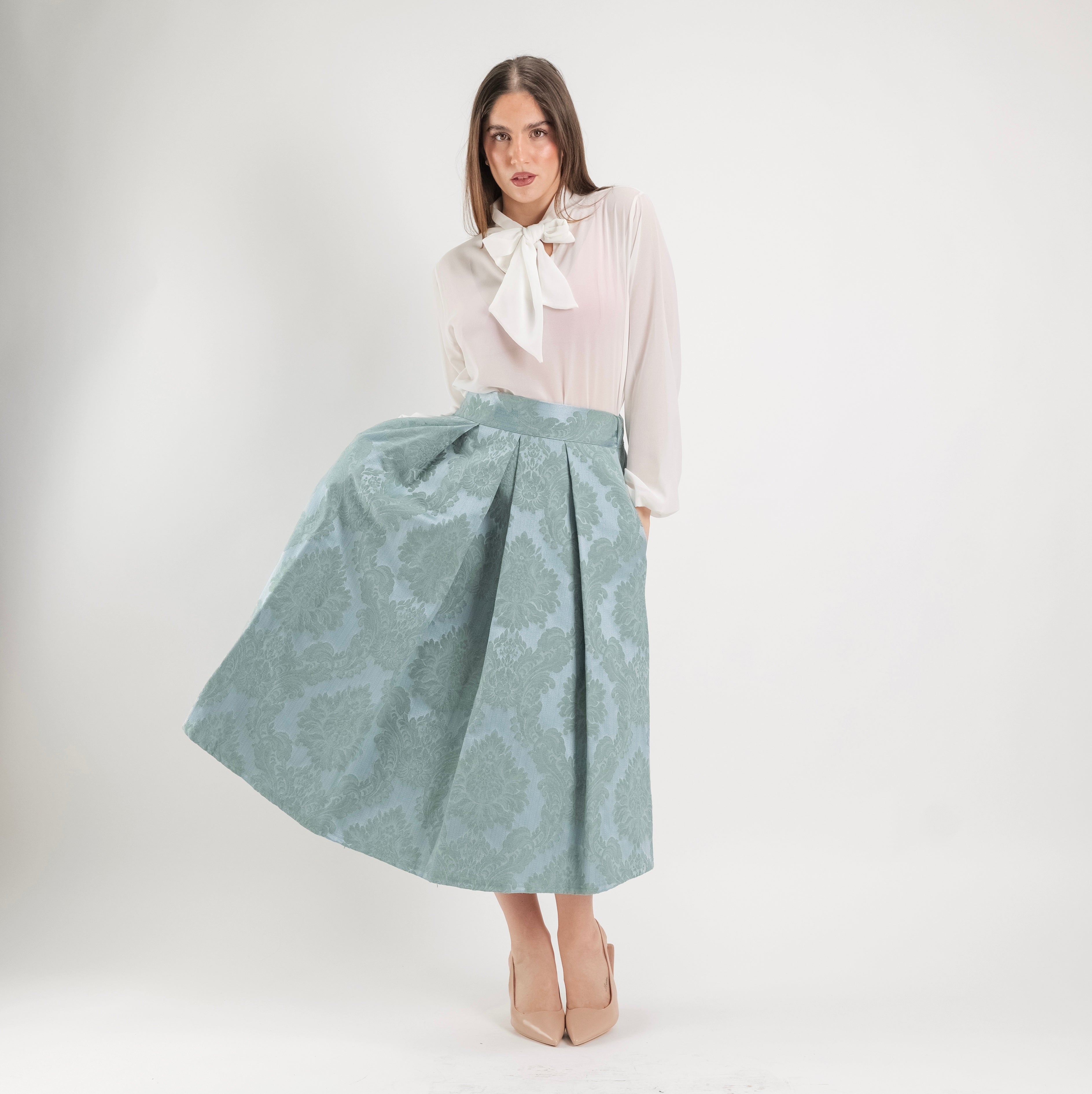 SARTORIA GONNA DAMASCO MENTA