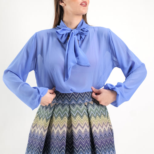 Blusa Fiocco Azzurro – Sartoria Capresi
