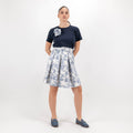 SARTORIA GONNA MINI TOILE BLU