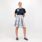 SARTORIA GONNA MINI TOILE BLU