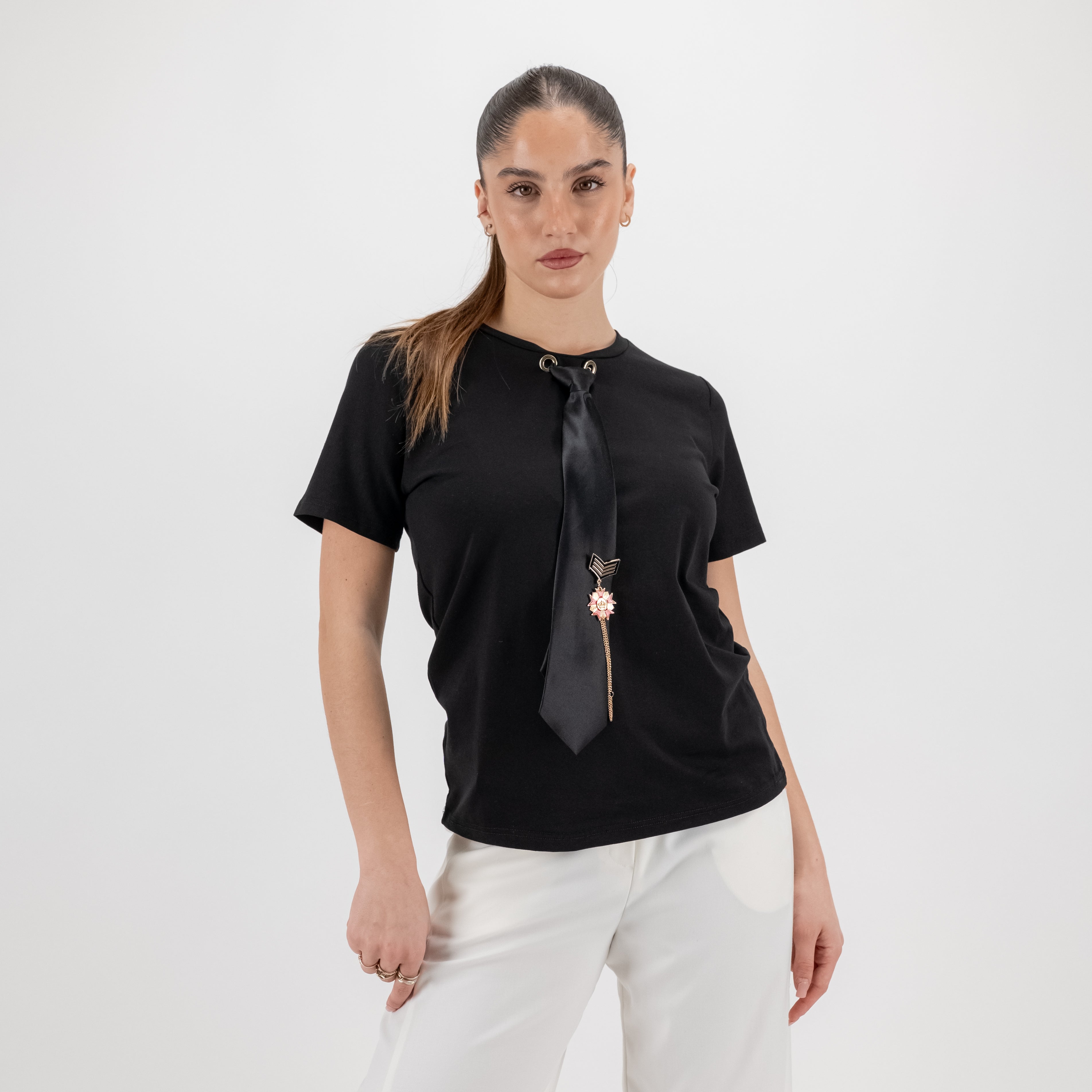 JETAIME T-SHIRT TIE&PIN  NERO