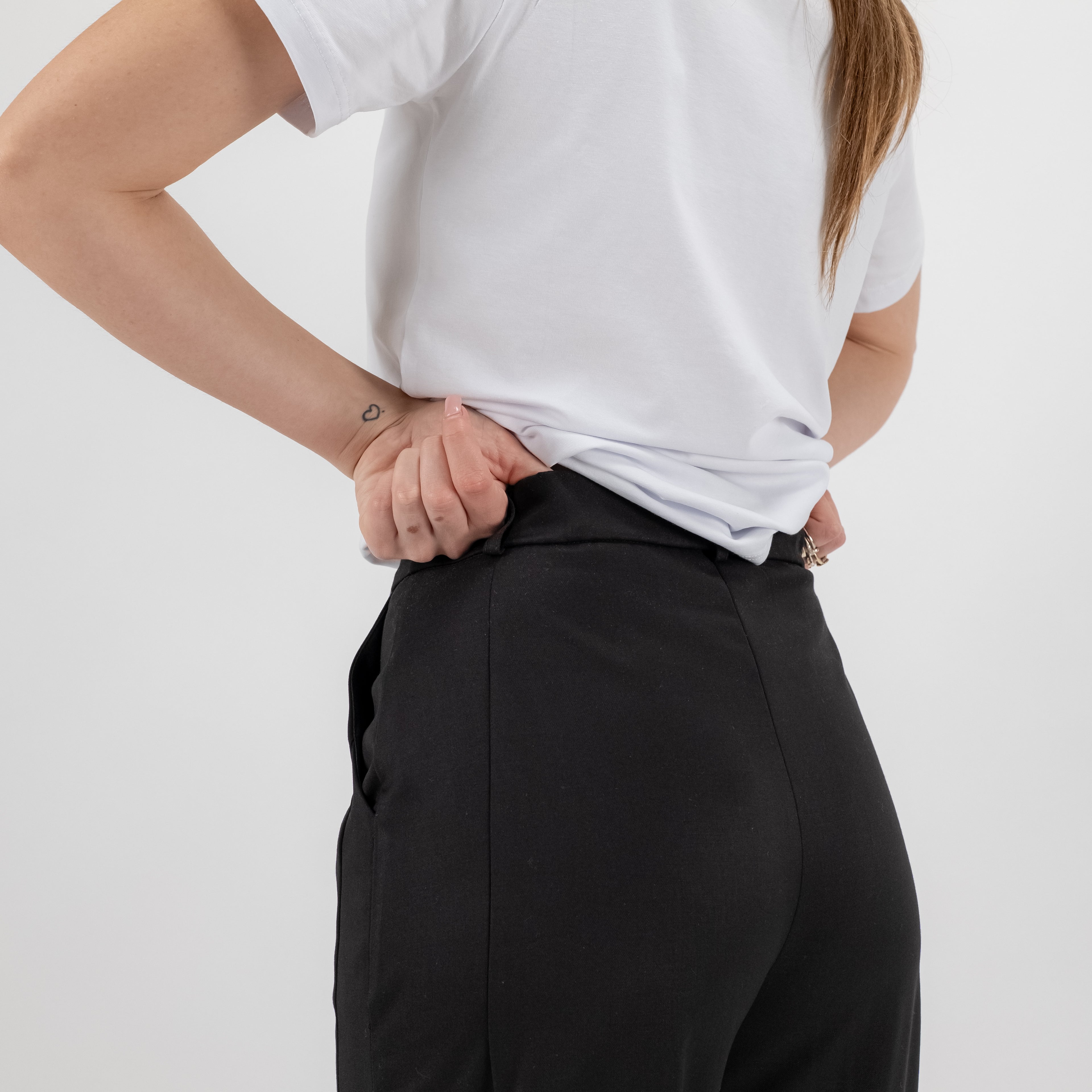 JETAIME PANTALONE BARREL WOOL NERO