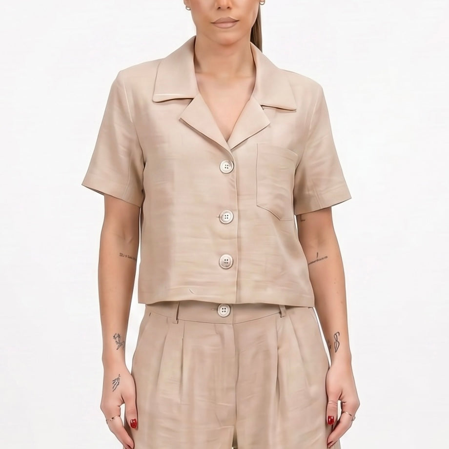 SOUTHLAB GIACCA CROP CREPE
