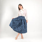 SARTORIA GONNA DAMASCO BLU