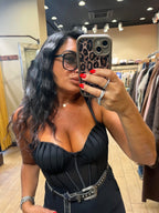 KONTATTO BUSTIER TULLE NERO